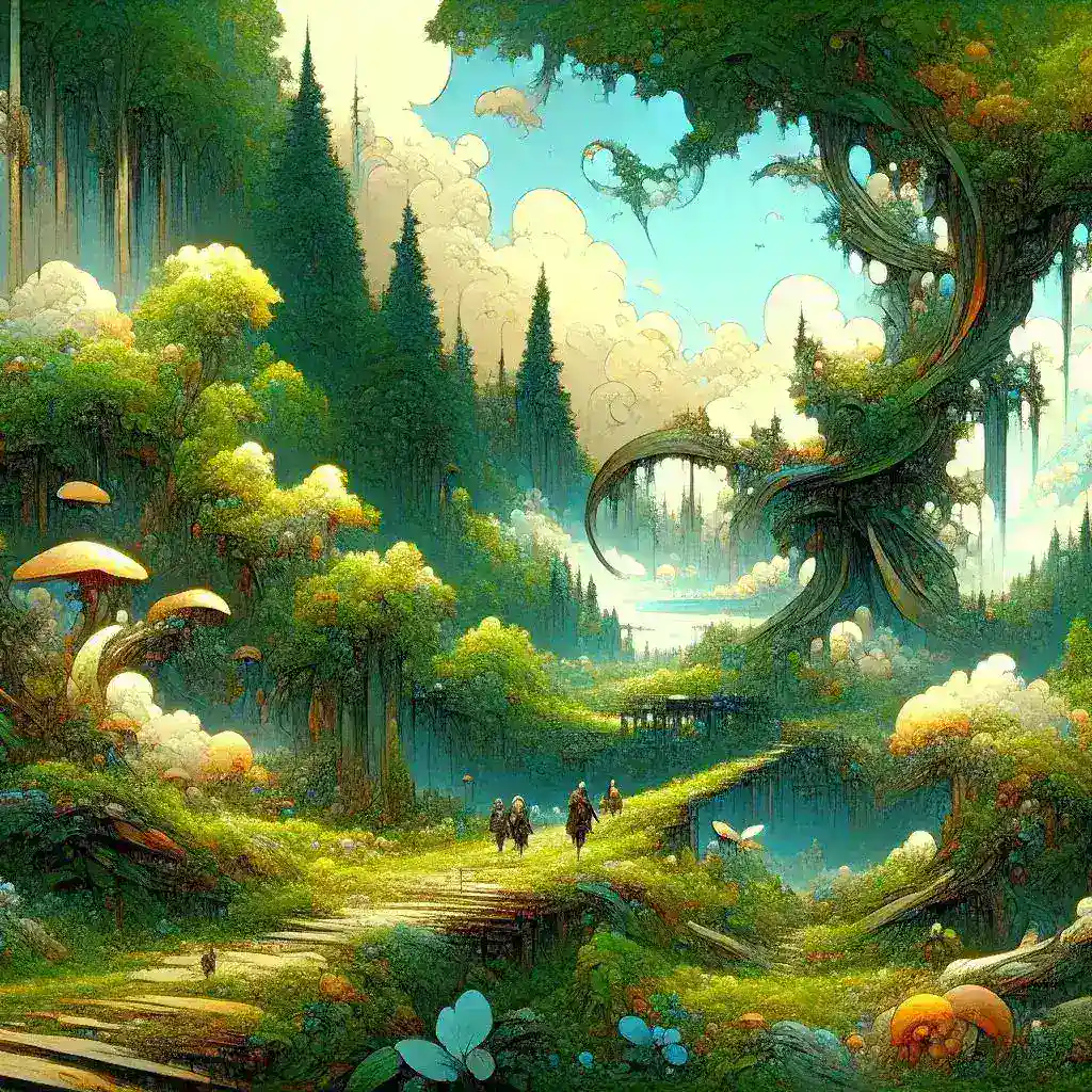 "AI-generated image inspired by Studio Ghibli art style, showcasing vibrant colors and whimsical landscapes, illustrating the viral trend in digital art."